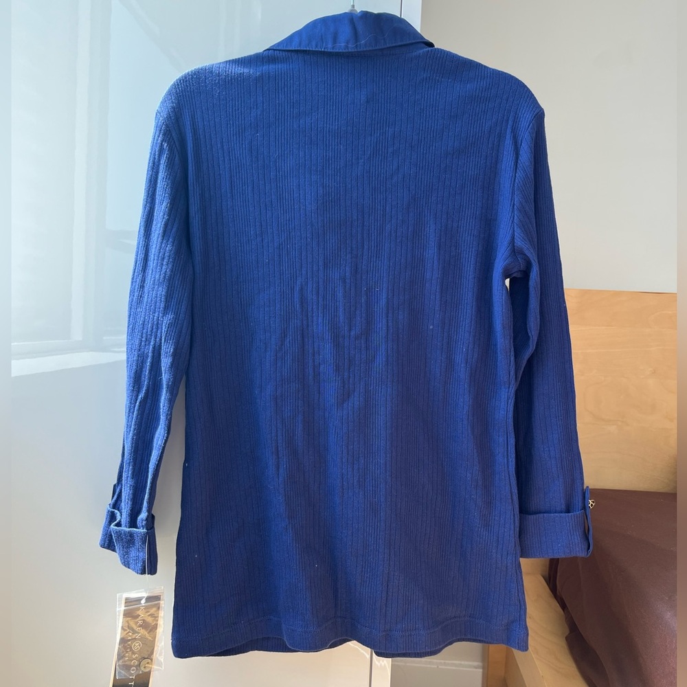 BNWT Karen Scott Blue 100% Cotton Shirt - XS - Picture 2 of 3